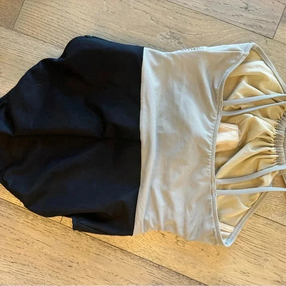 MagicSuit One Piece Colorblock Tan Black Size 12 - Picture 2 of 5